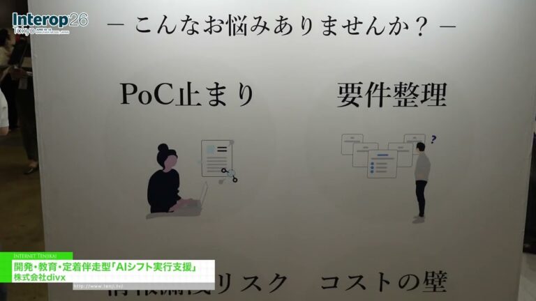 Apoyo a la implementación de la transición a la IA con orientación sobre desarrollo, capacitación y adopción. - divx [Interop Tokyo 2026]